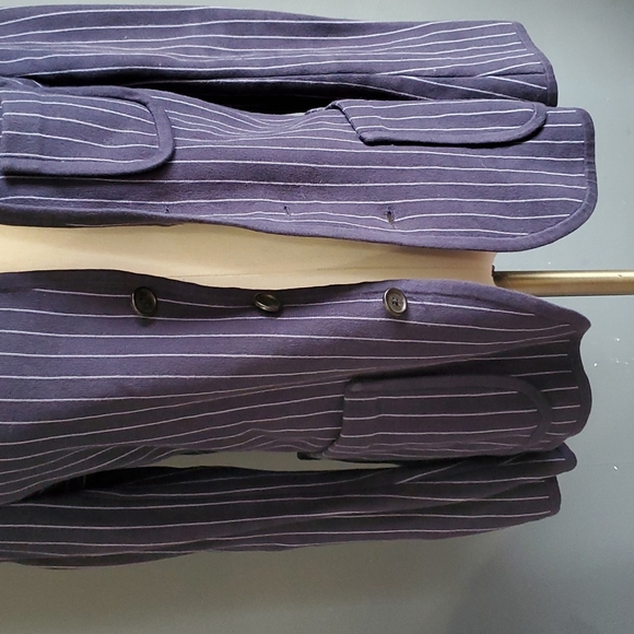Nicole Farhi Corpcore   blue pinstripe Office Siren  Boardroom   blazer jacket… - Picture 12 of 16